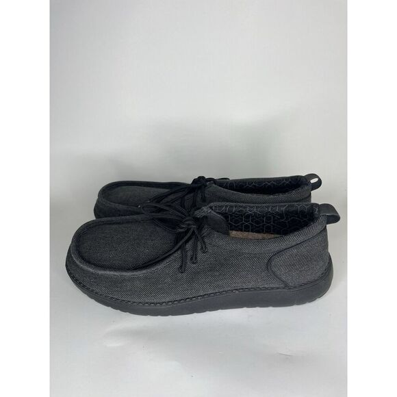 itazero shoes Lace Up Oxfords Men Size 46.5 US 13W Black Canvas - Picture 8 of 12